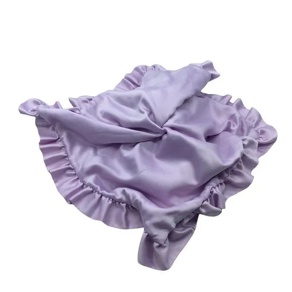 Carter's Hippo Lovey Security Blanket Rattle Satin Back 14" X 14" - Picture 2 of 4